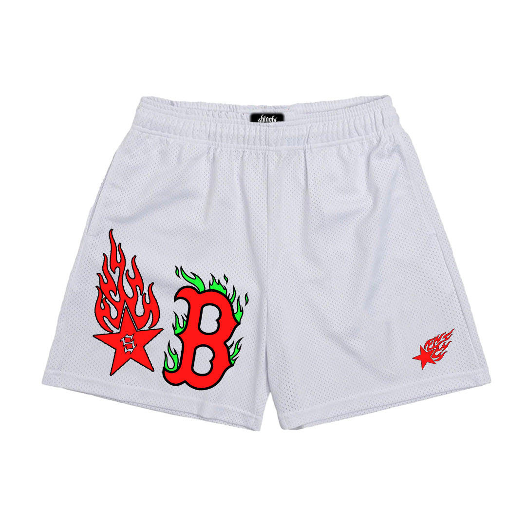 WHITE BOSTON SHORTS