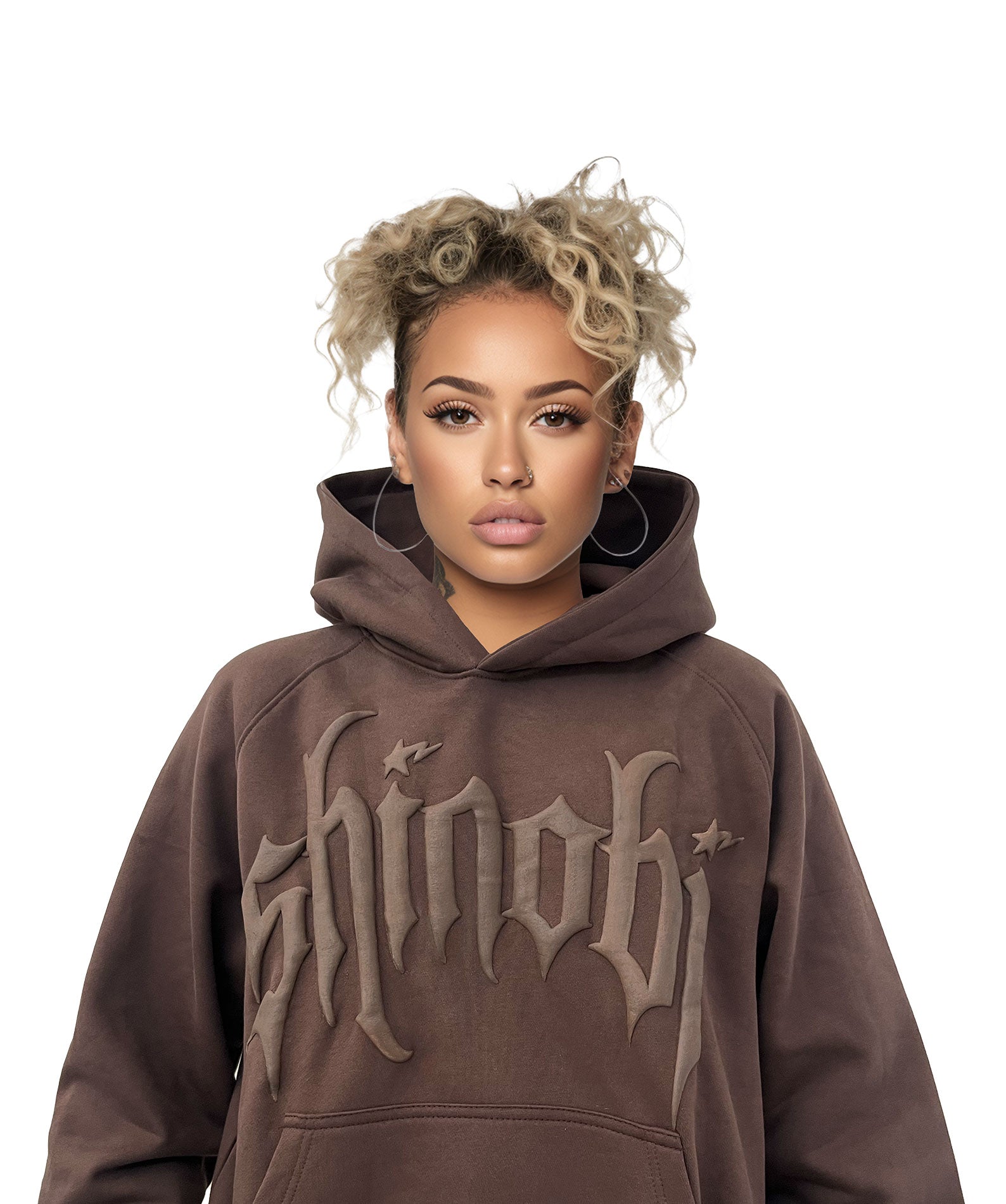 PUFF HOODIE - MOCHA BROWN